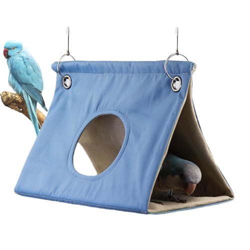 Bird Hammock - Budgies Nesting Hut, Warm Parrot Snuggle Cave, Breathable Cage Hideaway, Soft Sleeping Shelter, Hanging Bird Rest