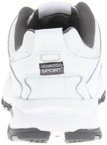 Skechers Skechers Sport Men's Vigor 2.0 Serpentine Memory Foam Sneaker,White/Charcoal,8 M US