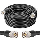 MOOKEERF 50ft KMR400 PL259 Male to Male Coaxial Cable - Low Loss UHF Cable for HAM Radio, VHF Radio, SWR Meter, Antenna Analyzer