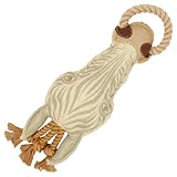 Indestructible Dog Chew Toys for Aggressive Chewers, Puppy Teething Toys with Squeaker, Durable Dog Toys for Small, Medium, Large Breeds, Tough Interactive Pet Toy, Zebra Face