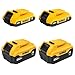 DEWALT 20V MAX Battery, Lithium Ion, 4-Ah & 2-Ah, 4-Pack (DCB3244)