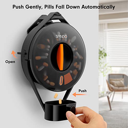 Fullicon Weekly Pill Dispenser Organizer With 14 Large Compartments And Child-Proof Lock, Spindo Medicine Dispenser-Dispense Vitamin / Tablet / Supplement For Elderly / Amnesia / Dementia #TOP2