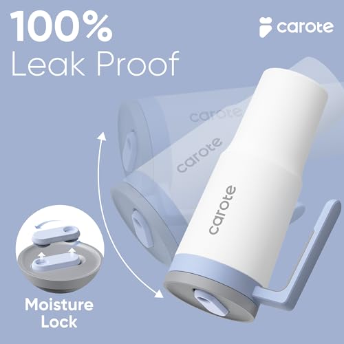 CAROTE 3-Pack Insulated Stainless Steel Water Bottles with Upgraded Leakproof Tech, Car Holder Fit & Scratch-Resistant, 32/32/40 oz Travel Straw Tumblers Set for Home/Car/Outdoor (Blue) image 3