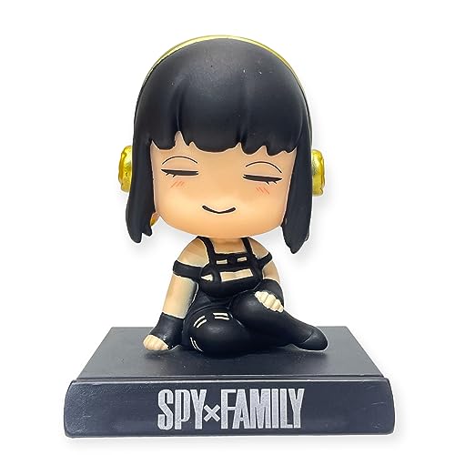 Image of AUGEN Super Hero Yor Forger Spy X Family Action Figure Limited Edition Bobblehead with Mobile Holder for Car Dashboard, Office Desk & Study Table (Pack of 1)