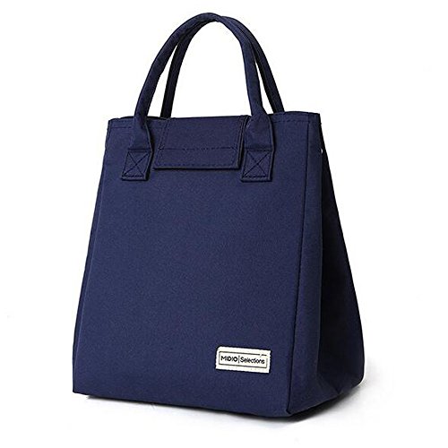 Tote Bento Lunch Bag Insulated Lunch Cooler For Kids Girls Women Stylish Waterproof (Navy Blue) #TOP21
