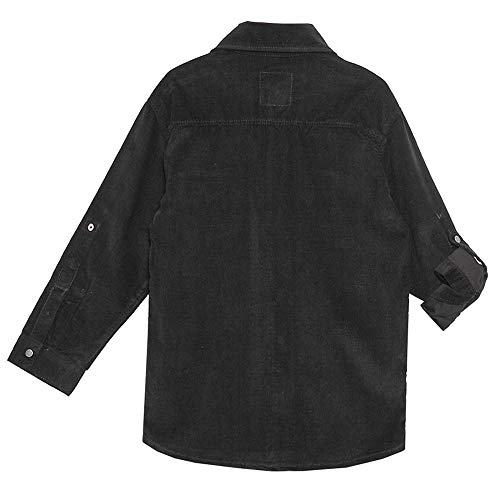 Camisa Look Jeans Veludo - PRETO - 4P