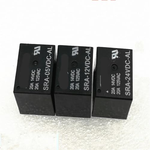 Relais SRA-12VDC-AL 12V 20A à 4 broches pour circuits de voiture en lot de 5 pièces