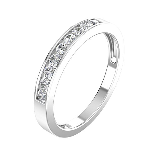 1/4ctw Diamond Channel Wedding Band in 10k White Gold or Yellow Gold2