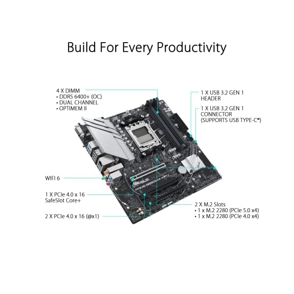 ASUS Prime B650M-A - Placa Base WiFi para Videojuegos - Image 4