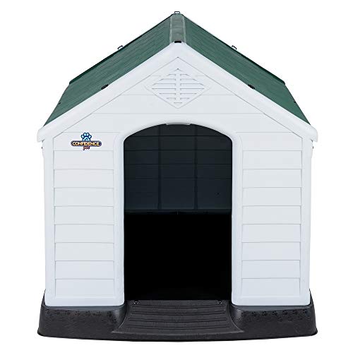 Confidence Pet Medium Waterproof Plastic Dog Kennel Outdoor House Green #TOP2