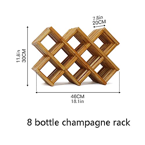 Soporte para botellas de vino en madera, apilable, para encimera miniatura 2