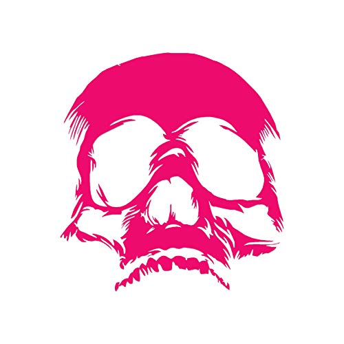 Image of Skull Bones Skeleton - Vinyl Decal Sticker - 5.75 inch x 6.25 inch - Hot Pink