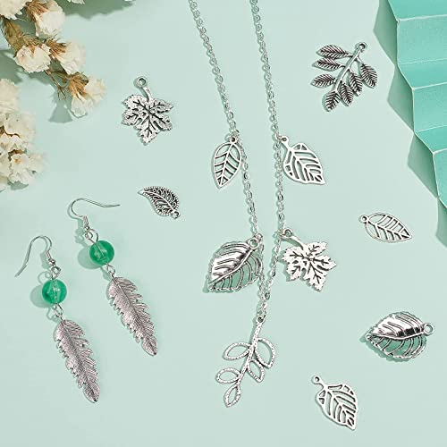 PH PandaHall 150pcs Metal Tree Leaf Charms Pendants - Image 4