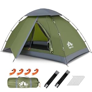 Night Cat Upgraded Backpacking Tents 1 2 Persons Easy Clip Setup Camping Tent Adults Scouts Heavy Rainproof Compact Lightweight