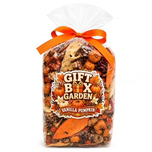 Gift Box Garden | Vanilla Pumpkin Decorative Potpourri (7 oz) | Seasonal Scented Home Décor for Bowls, Baskets & Centerpieces