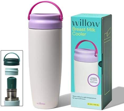 Willow 25oz Portable Breastmilk Cooler - Stainless Steel - Alabaster