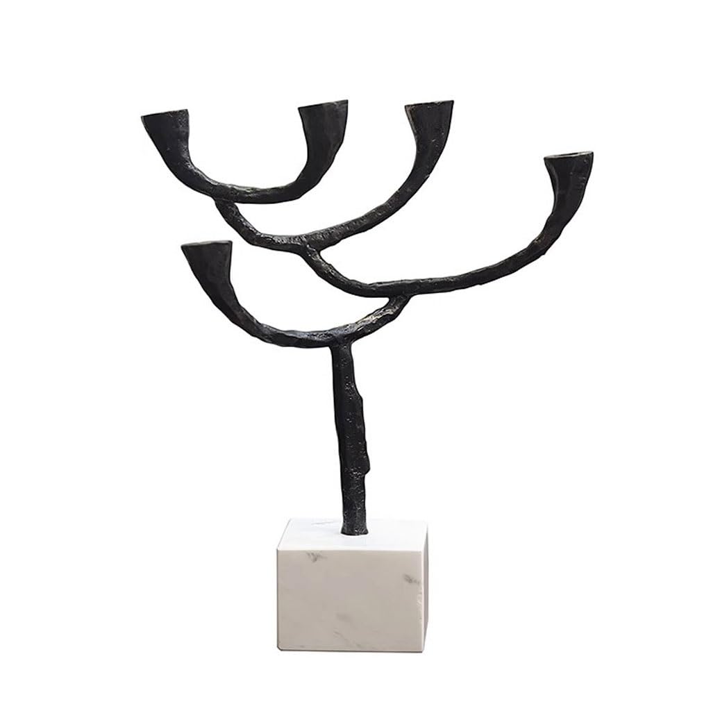 Candlesticks Holders Creative Iron Candlestick Multi-head Marble Base Home Decorative Ornaments Candle Holders for Candlesticks