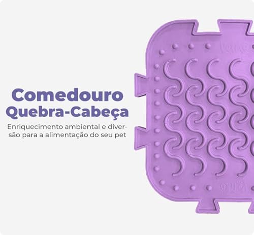 Comedouro Lambedor Interativo Labirinto Lento e Educativo Com Diferentes Texturas - Enriquecimento A