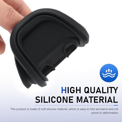 Yekoaru 4 PCS Car Door Latch Guard, Silicone Shock Absorption Door Latch Lock Cover, Rust-proof Auto Lock Cover Parts Protective Pads, Fit for Most Vehicles (Black)