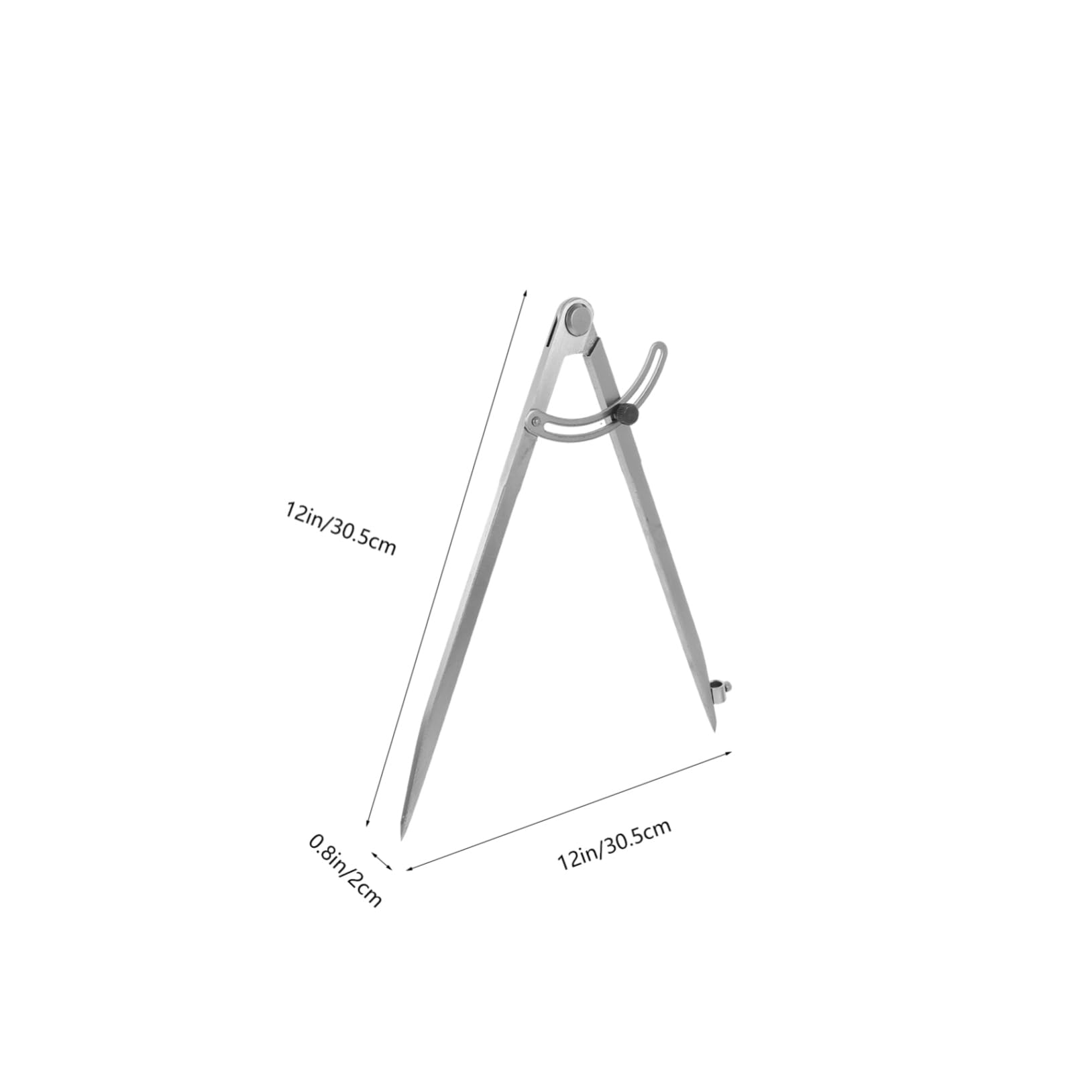 COHEALI Compas de Dessin Professionnel 30 Cm en Fer Robuste à Crayon Réglable Outil pour Tracer des Cercles Précis Scolaire et Bureau