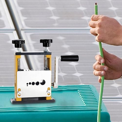 Machine à dénuder manuelle avec manivelle à 6 trous et 5 rails pour câbles de 0,1 à 0,6 pouces - 4