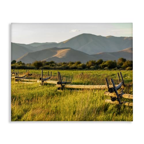 Stupell Industries 'Grassland Farm Fence Countryside Sunny'| Canvas Art