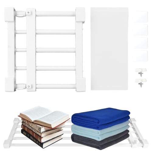 Teleskopregale Ohne Bohren​ | ​Einlegeboden Kleiderschrank​ 24cm Breite mit PP-Stahlrohr | 20kg Tragkraft & Längenverstellung 23-30cm | ​Einlegeböden Schrank​ für Schuhschrank/Küche/Bücherregal