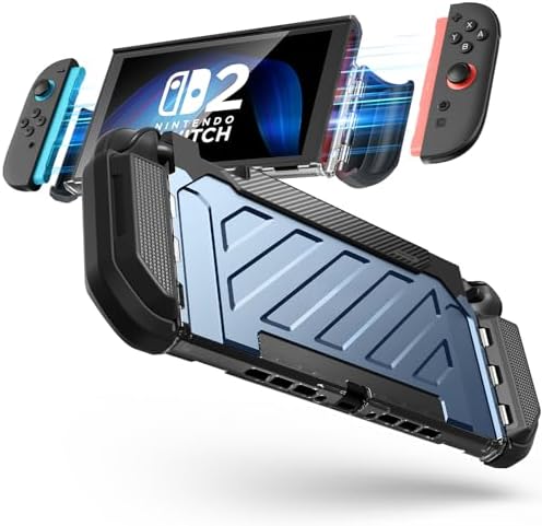 （18:00時点） SUPCASE Nintendo Switch 2 ケース 2025 用 [ミリタリーグレードの保護] [マグネット式ジョイコンコントローラー対応] ドッキング可能な一体型カバー Switch 2用 UBProシリーズ ブラック