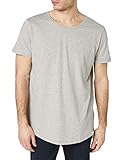 REGULAR LONG Lee Mens Shaped Tee T-Shirts, Grey MELE, S
