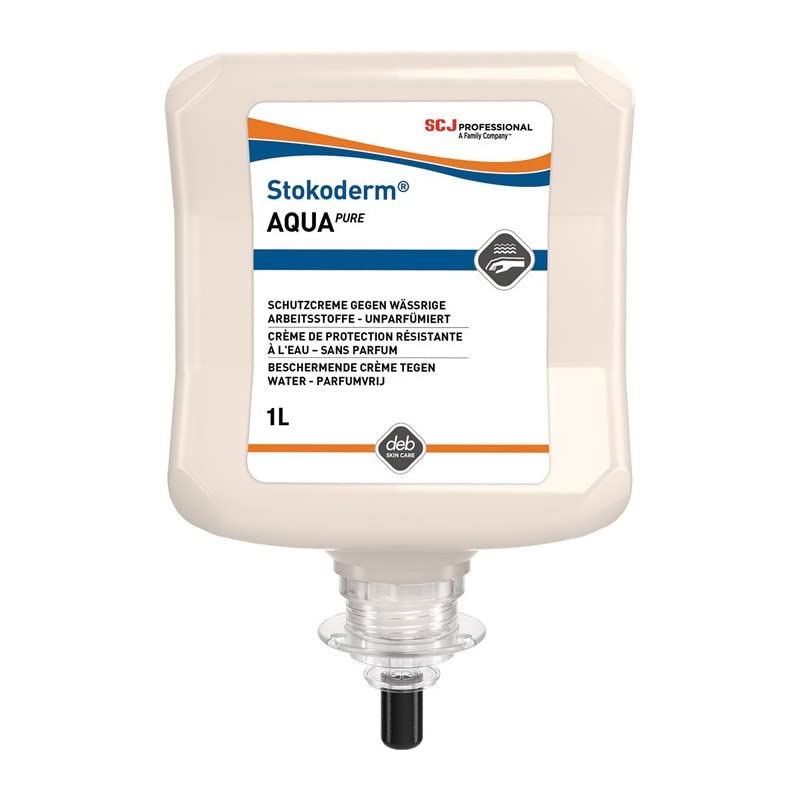 Stoko Hautschutzcreme Stokoderm Aqua PURE 1l Unparfümiert Weiß Kartusche