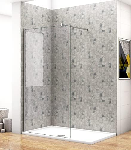 Walk-in Duschwand 120 X 200 Cm Mit NANO-Beschichtung – Klares ESG-Sicherheitsglas, Einfach Zu Montieren