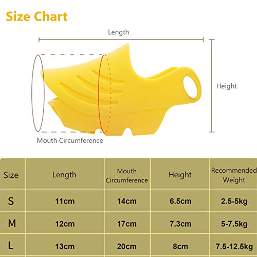 mewmewcat Protetor bucal de silicone macio com alça ajustável para evitar latidos, mordidas e mordid