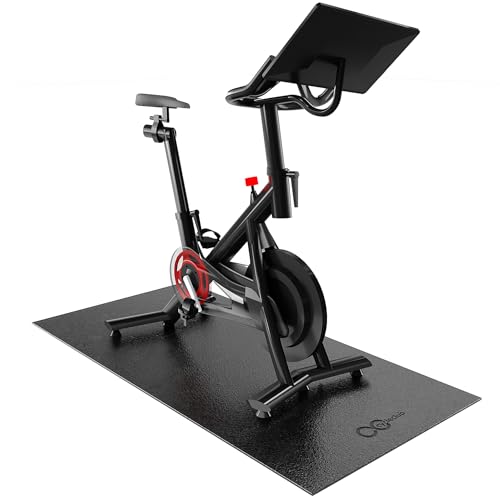 Cycleclub Exercise Bike Mat - 6mm Thick Under Bike Trainer Mat for Stationary Indoor Spin Bikes, Hardwood Floor Carpet - Black Gym Equipment Mat by Cycleclub - Used condition - US$27.53