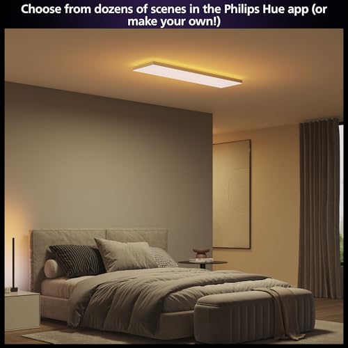 Image of Philips Hue Datura Smart Ceiling Panel (Rectangular 11.81in x 47.24in) White & Color LED Ceiling Light, Bluetooth Compatible,Voice Control with Alexa, Apple Home & Google Assistant