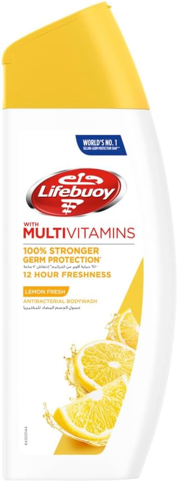 Antibacterial Body Wash, Lemon Fresh, 100 percent stronger germ protection and hygiene, 12 hour freshness, 300ml