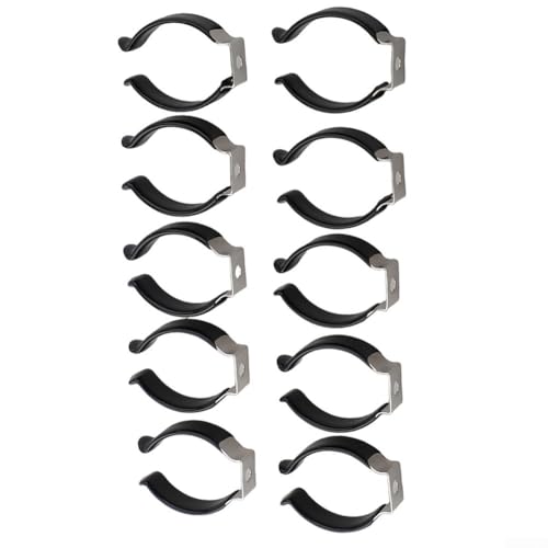 Soporte de clips en U, clip de rizo de resorte de montaje de bombillas LED, almohadillas antideslizantes seguras, revestimiento de acero inoxidable, para iluminación industrial (50-52 mm)