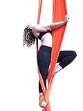 DASKING Premium Aerial Silks Equipment - Safe Deluxe Aerial Kit (Orange)