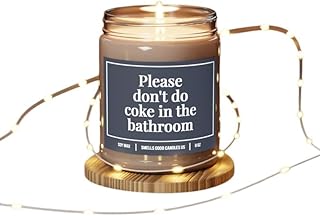 Hilarious Bathroom Soy Candles - Perfect New Home or Housewarming Gift! Please Don't Do Coke in The Bathroom Funny College Dorm Candle Idea 855