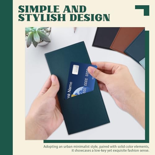 Modixun Schlanke Geldtasche, PU-Leder, Geld- und Kartenhalter, wiederverwendbarer Geldumschlag, Organizer für Dollar, Rechnung, Quittung, Budgeting, Damen und Herren, 3 Stück, Schwarz, Braun