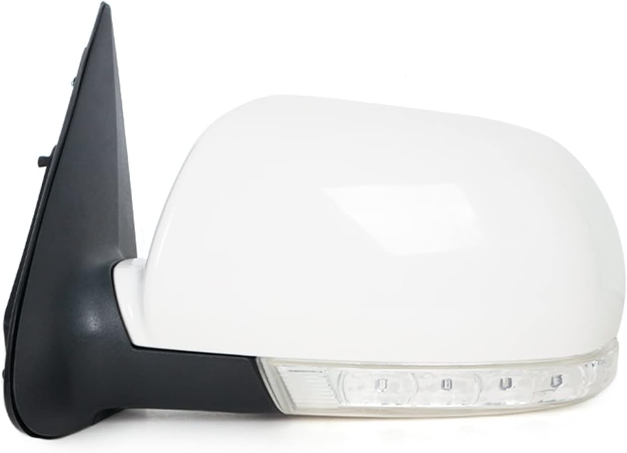 Left Right Folding Side Rearview Mirror Compatible With Hyundai Santa Fe 2.4L 2.7L 2007 2008 2009 2010 2011 2012 8PINS With Lamp(Only Left)