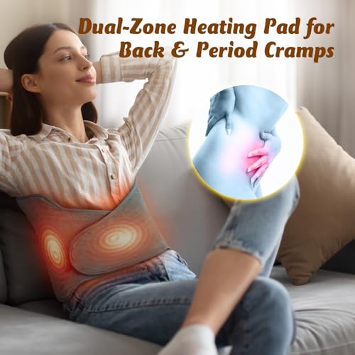 Image of Heating Pad for Back, Electric Heating Pad for Period Cramps, Wrap Around Heat Pad for Waist Stomach Neck Shoulders Thigh Knee,Birthday Gifts for Women Men, Mothers Day Gifts for Mom Wife