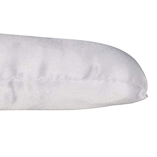 Relaxdays Kleiderbügel Satin, 10er Pack, weich gepolstert, 360° drehbarer Haken, dekorative Schleife, 38 cm breit, weiß