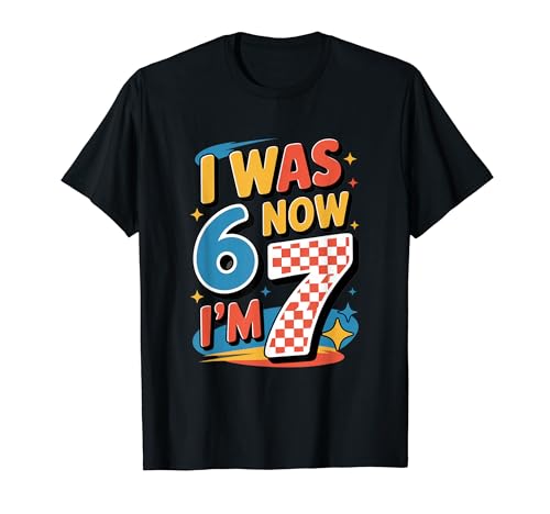 I Was 6 Now I'm 7 Retro Racing �o�[�X�f�[�p�[�e�B�[ 6 7 �~�[�� T�V���c