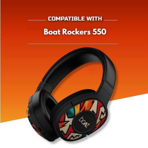 Image of Crysendo Headphone Cushion for Boat Rockers 510 Headphone | Replacement Headset Pads | Made of High-Density Memory Foam & Softer Protein Leather (Black)