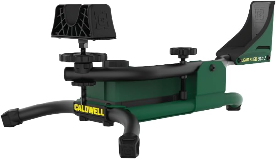 Caldwell Lead Sled Solo 2 with Weight Reservoir, Offset Frame, Weight Tray, Adjustable Front Rest, for Shooting, Hunting, and Outdoors