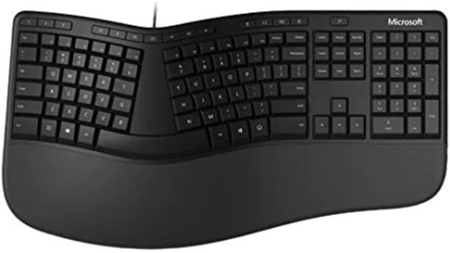LXM-00004 Wired Ergonomic Keyboard, Black