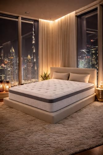 DAGOSTINO Home Dubai Lifestyle - Colchón Híbrido 135x190 cm - Altura 30 cm - Muelles Ensacados y Sobrecolchón Integrado - Firmeza Media - Confort Hotel 5 Estrellas