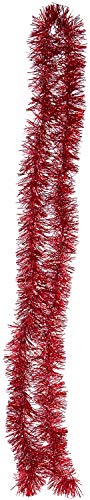 POFET 5PCS Christmas 2m Red Tinsel Metallic Garland Sparkling Hanging Decoration for Christmas Tree Wreath Wedding Party Supplies - Image 2