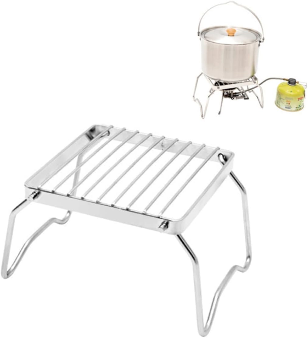 Holibanna Stainless Steel Barbecue Grill Compact Portable Grill Bbq Grate for Park Camping Accessories