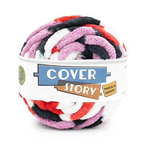 Lion Brand Yarn Cover Story Thick & Quick, Blanket Yarn, Metropolis, 1 Pack